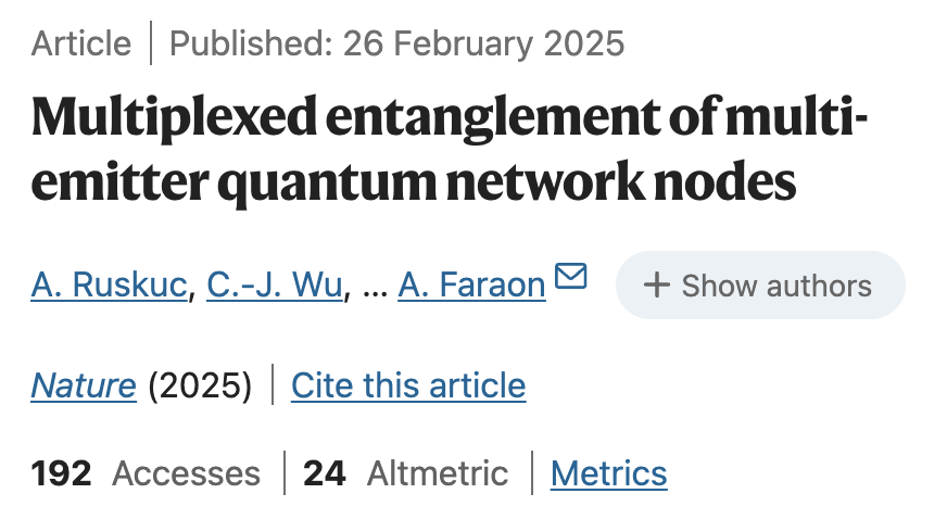 quantum networking breakthrough @ caltech